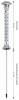 A garden thermometer with a measurement scale, showing dimensions in cm. Produktbild-Vorschau