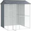 vidaXL Vogelkäfig Anthrazit 215 x 210 x 247 cm Verzinkter Produktbild-Vorschau 1
