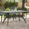 vidaXL Tavolo da giardino nero 150x90x72 cm in fusione di Anteprima dell’immagine prodotto 2