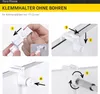Diagrams showing how to install a window blind holder. Produktbild-Vorschau