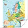 MuchoWow® Poster Karte - Europa - Politik 50x50 cm - Produktbild-Vorschau 1
