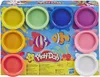 A box of Play-Doh modeling compound with various colors and ocean-themed decorations. Produktbild-Vorschau