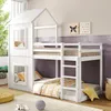 Merax Lit superposé 90x200 cm avec escalier et protection Voir les images du produit 1