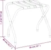 A line drawing of a luggage rack with dimensions indicated. Náhled obrázku produktu