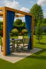 Tende da esterno per terrazza 155x240 cm rosso 4 pezzi | Anteprima dell’immagine prodotto 7