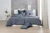Hahn Baumwolle Stone Washed Kissenbezug Anthrazit 40x40 cm Produktbild-Vorschau 2