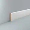 Sockelleiste MDF 13 x 58 Weiß RAL 9016 Foliert Fußleiste Produktbild-Vorschau 1