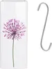 A white ceramic radiator evaporator with a purple flower design and a gray hook. Anteprima dell’immagine prodotto