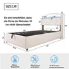 A diagram showing the dimensions of a bed frame with text in German. Náhľad obrázku produktu