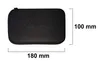 A black protective case with dimensions indicated. Produktbild-Vorschau