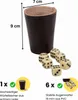 Würfelbecher braun (echt Leder) Standard (9 cm) mit 6 Produktbild-Vorschau 2