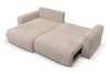 A beige sectional sofa with a pull-out bed function displayed against a white background. Produktbild-Vorschau