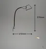 Bettleuchte Leselampe Wandlampe flexibel 1xE27 10W silber Produktbild-Vorschau 6