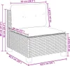 vidaXL Gartensofa ohne Armlehnen mit Kissen Grau Poly Produktbild-Vorschau 9