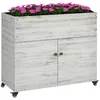 Outsunny Hochbeet aus Holz, Frühbeet mit Schrankfach, Produktbild-Vorschau 1