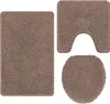 vidaXL Anti-Rutsch Badematten-Set 3 stk. Braun 50 x 80 cm Produktbild-Vorschau 1