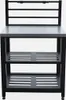 A black metal kitchen shelf with a gray top shelf. Anteprima dell’immagine prodotto
