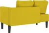 vidaXL Chaiselongue mit Kissen Gelb Samt Produktbild-Vorschau 5