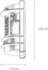 Wandlampe außen Messing Glas IP64 E27 H: 22 cm rostfrei Produktbild-Vorschau 9