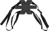 A black X-shaped back holder with straps, shown against a white background. Voir les images du produit