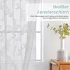 2er Set Weiß Halbtransparente Vorhänge mit Blumen Produktbild-Vorschau 5