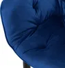 Close-up of the tufted dark blue velvet upholstery of a chair. Náhľad obrázku produktu