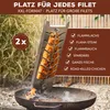 eluno XXL Flammlachshalter 2er Set aus Edelstahl, 180° Produktbild-Vorschau 2