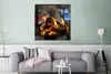 MuchoWow® Poster Ein brennender Kamin 75x75 cm - Wand Produktbild-Vorschau 5