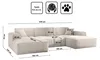 Kaiser Möbel Ecksofa, Eckcouch U form, Wohnzimmer Couch Produktbild-Vorschau 6
