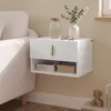 SoBuy Nachttisch FBT176-E-W neben Sofa mit Pflanze, Wasserkanne und Brillen auf Oberfläche Produktbild-Vorschau