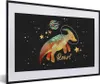 MuchoWow® Gerahmtes Poster Zitate - 'Brüllen' - Dinosaurier Produktbild-Vorschau 1