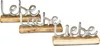 3er Set Schriftzug Lebe Lache Liebe L23cm Metall Silber Produktbild-Vorschau 1