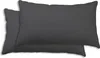 2er Set Kissenbezug Kissenhülle 40x80 cm anthrazit Uni Produktbild-Vorschau 1
