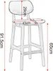 Sgabello da bar - Set di 2 - Con schienale - Legno - Anteprima dell’immagine prodotto 3
