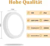 A round, flat LED ceiling light with its dimensions and features listed. Náhled obrázku produktu