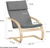 Homestyle4u Relaxsessel grau Schaukelstuhl Fernsehsessel Produktbild-Vorschau 7
