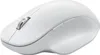 A white Microsoft Bluetooth ergonomic mouse is shown from a side angle against a white background. Produktbild-Vorschau