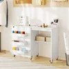A white sewing table with a sewing machine and various sewing supplies. Anteprima dell’immagine prodotto