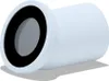 WC Anschluss 22,5° 187,5x110mm Abfluss Anschluss Verbindung Produktbild-Vorschau 1