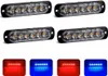 4x LED červeno-modré blikajúce výstražné svietidlo na Náhľad obrázku produktu 3