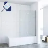 Badewannenaufsatz Duschwand Duschabtrennung 120x140cm Produktbild-Vorschau 1