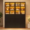 Merax Vitrine 2er mit LED-Beleuchtung per App, Produktbild-Vorschau 2