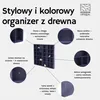 Drewniana półka Woodweaver granatowa, 28 przegródek, Podgląd zdjęcia produktu 2