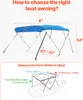SucceBuy Bimini Top Bootsverdeck Sonnenschutz Blau 4 Bögen Produktbild-Vorschau 5