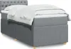 Boxspringbett mit Matratze Hellgrau 90x200 cm Stoff Produktbild-Vorschau 2