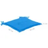 vidaXL Coussin pour chaise de jardin 2 pcs. Bleu 50x50x3 cm Voir les images du produit 15