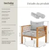 Fauteuil de jardin Boka, bois lasuré, supporte env. 120 kg Voir les images du produit 6