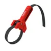 A red and black strap wrench on a white background. Anteprima dell’immagine prodotto