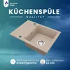VBChome Granitochtende wastafel, beige, 59 x 44 cm, enkele Productafbeelding-voorbeeld 3
