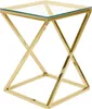 A product shot of a gold and glass side table. Náhľad obrázku produktu